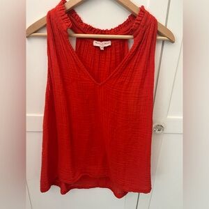 Michael Stars top red/orange light gauze fabric